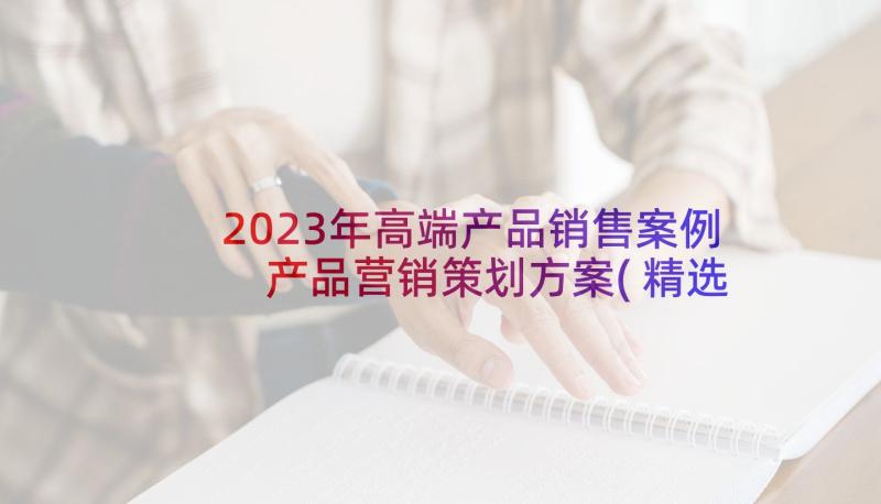 2023年高端产品销售案例 产品营销策划方案(精选6篇)