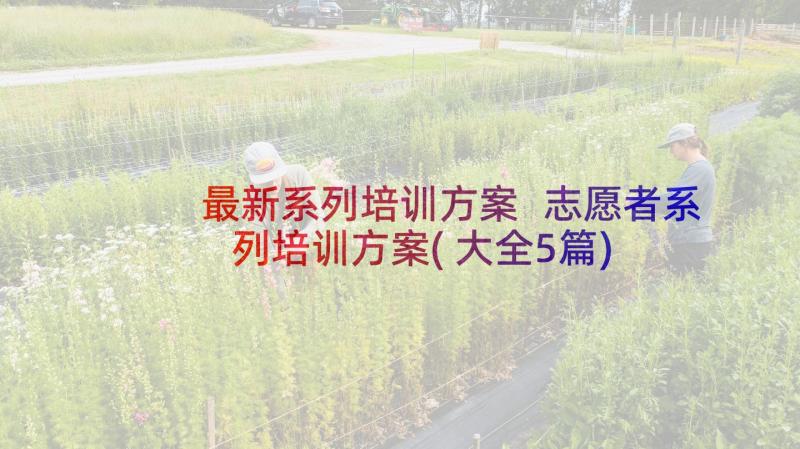 最新系列培训方案 志愿者系列培训方案(大全5篇)