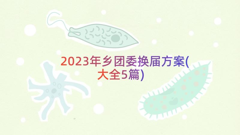 2023年乡团委换届方案(大全5篇)