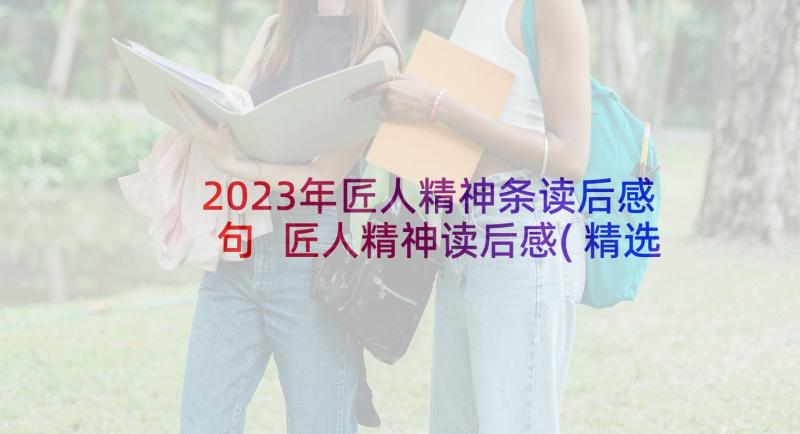 2023年匠人精神条读后感句 匠人精神读后感(精选8篇)