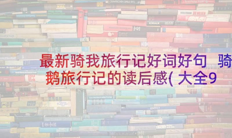 最新骑我旅行记好词好句 骑鹅旅行记的读后感(大全9篇)