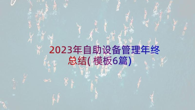 2023年自助设备管理年终总结(模板6篇)