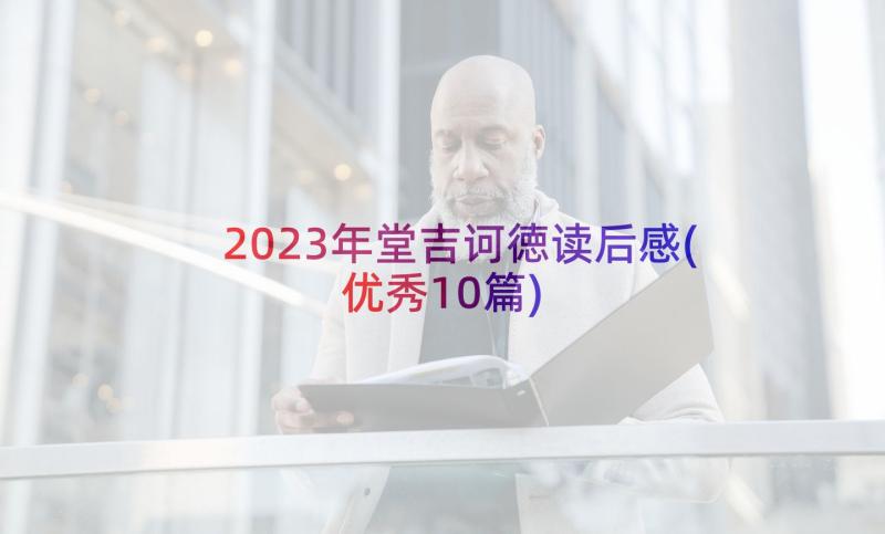 2023年堂吉诃徳读后感(优秀10篇)