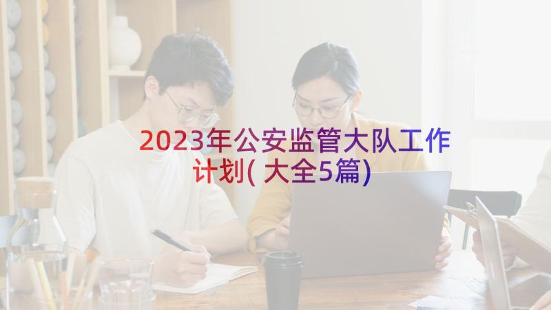 2023年公安监管大队工作计划(大全5篇)