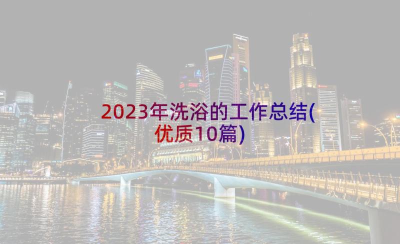 2023年洗浴的工作总结(优质10篇)