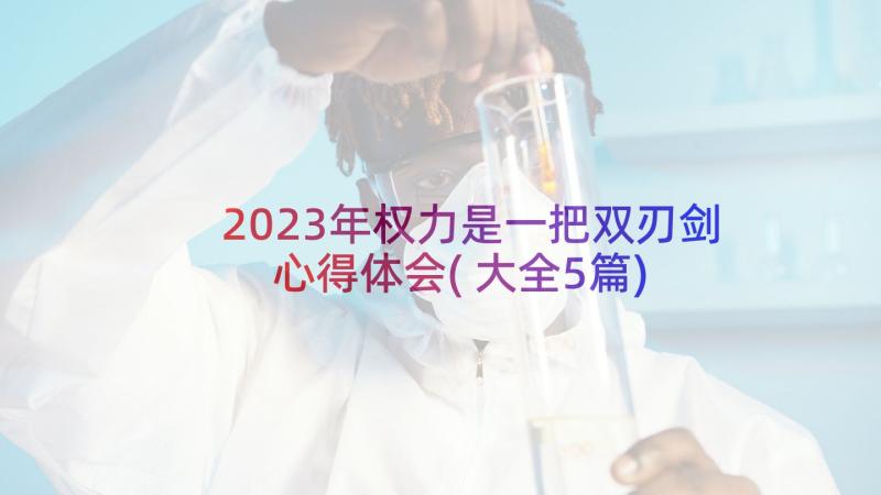 2023年权力是一把双刃剑心得体会(大全5篇)