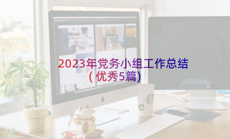 2023年党务小组工作总结(优秀5篇)