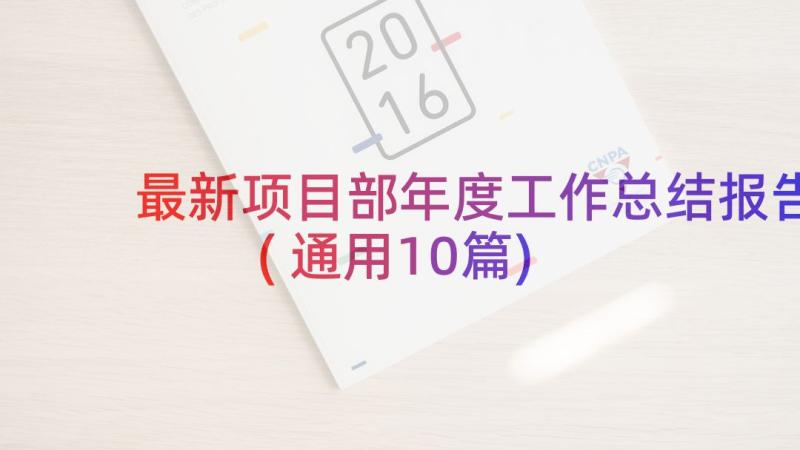 最新项目部年度工作总结报告(通用10篇)