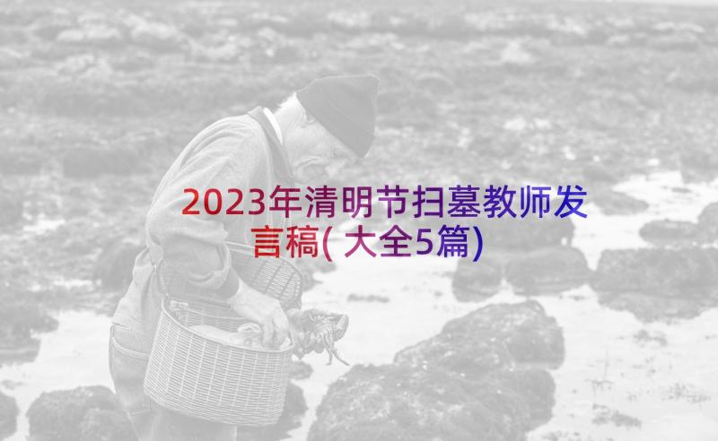 2023年清明节扫墓教师发言稿(大全5篇)