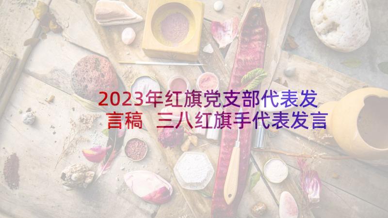 2023年红旗党支部代表发言稿 三八红旗手代表发言稿(大全5篇)