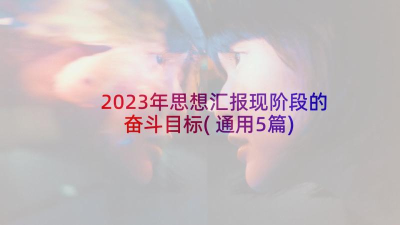 2023年思想汇报现阶段的奋斗目标(通用5篇)