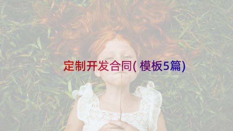 定制开发合同(模板5篇)