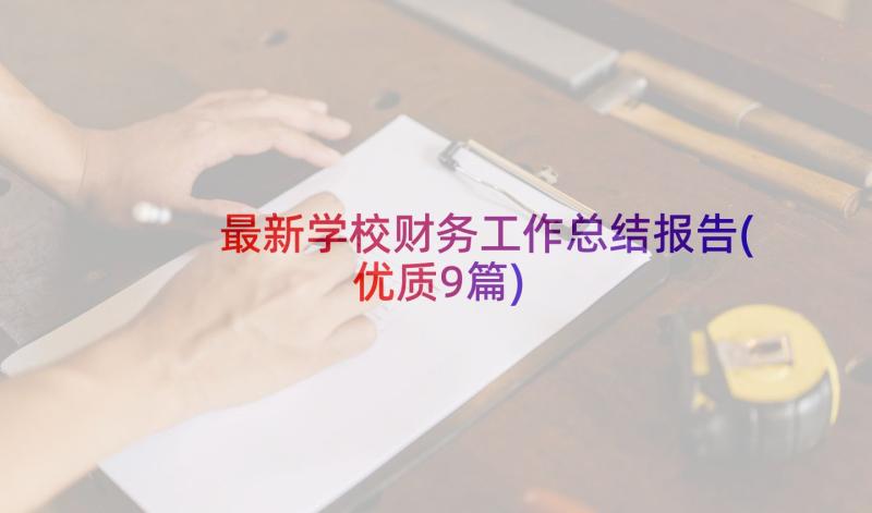 最新学校财务工作总结报告(优质9篇)