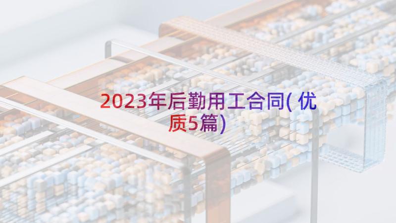 2023年后勤用工合同(优质5篇)