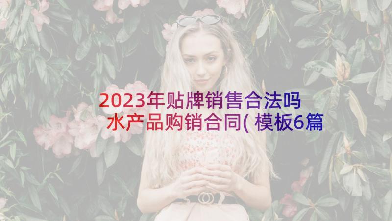 2023年贴牌销售合法吗 水产品购销合同(模板6篇)