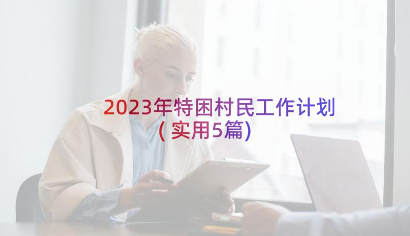 2023年特困村民工作计划(实用5篇)