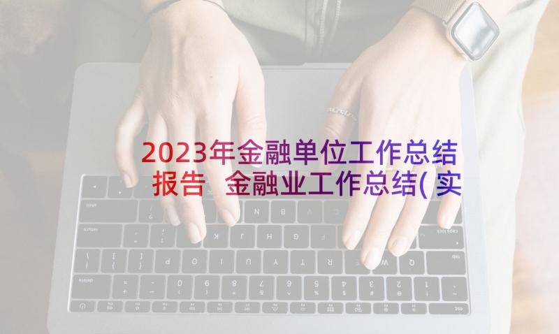 2023年金融单位工作总结报告 金融业工作总结(实用10篇)