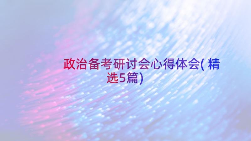 政治备考研讨会心得体会(精选5篇)