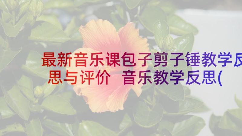 最新音乐课包子剪子锤教学反思与评价 音乐教学反思(汇总8篇)