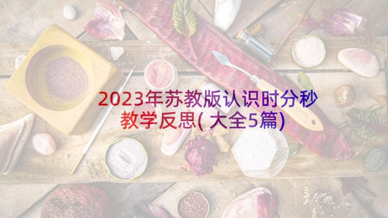 2023年苏教版认识时分秒教学反思(大全5篇)