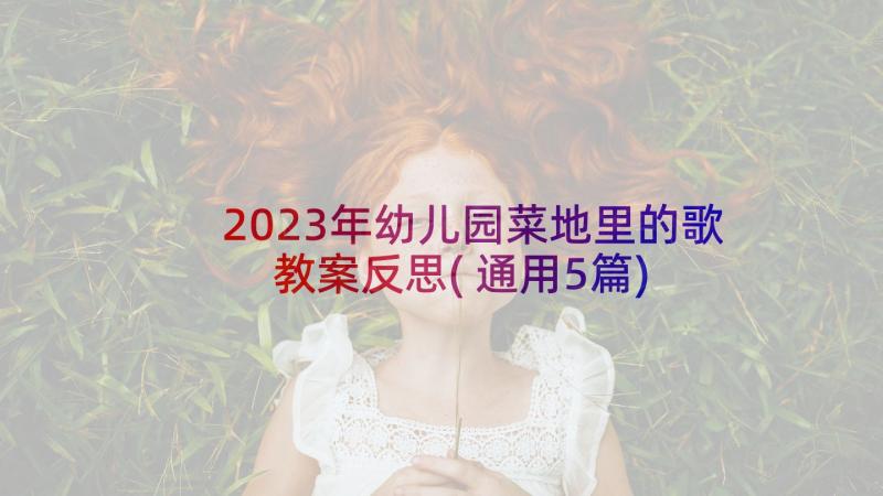 2023年幼儿园菜地里的歌教案反思(通用5篇)