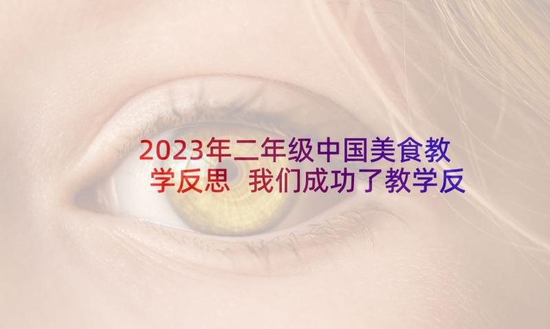 2023年二年级中国美食教学反思 我们成功了教学反思(精选9篇)