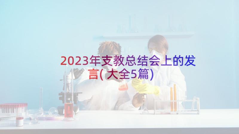 2023年支教总结会上的发言(大全5篇)