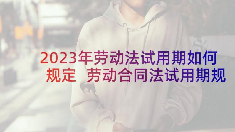 2023年劳动法试用期如何规定 劳动合同法试用期规定(精选5篇)