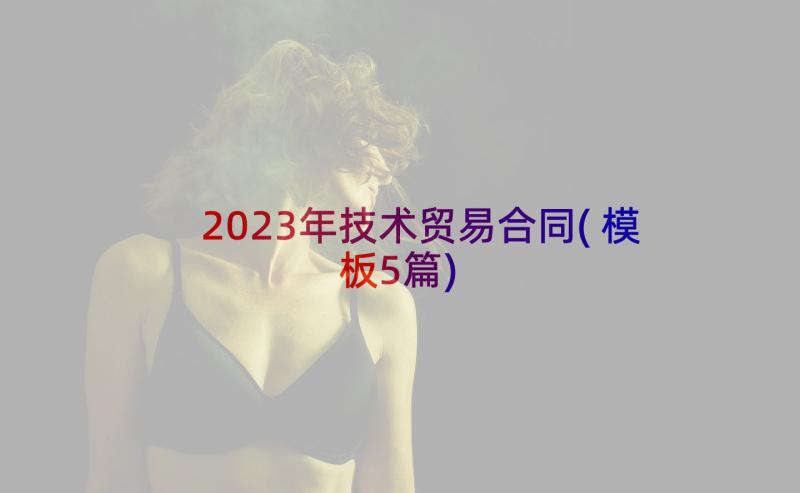 2023年技术贸易合同(模板5篇)