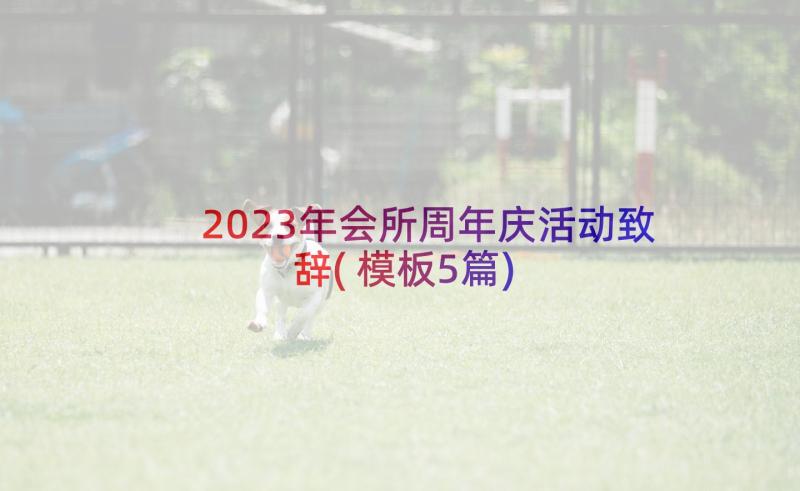 2023年会所周年庆活动致辞(模板5篇)