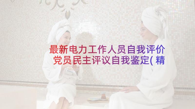 最新电力工作人员自我评价 党员民主评议自我鉴定(精选8篇)