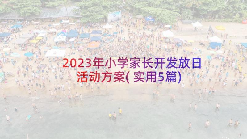 2023年小学家长开发放日活动方案(实用5篇)