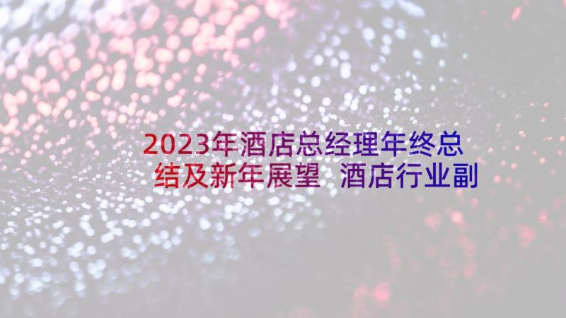 2023年酒店总经理年终总结及新年展望 酒店行业副总经理年会发言稿(通用9篇)