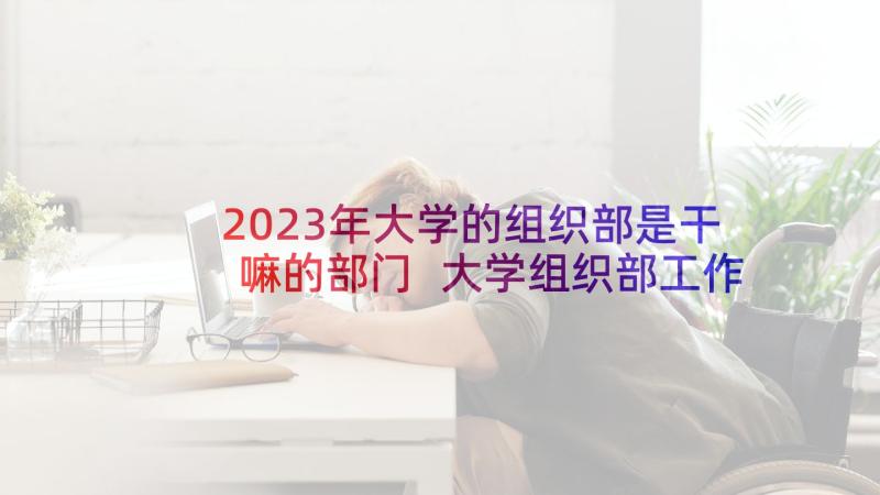 2023年大学的组织部是干嘛的部门 大学组织部工作总结(实用7篇)