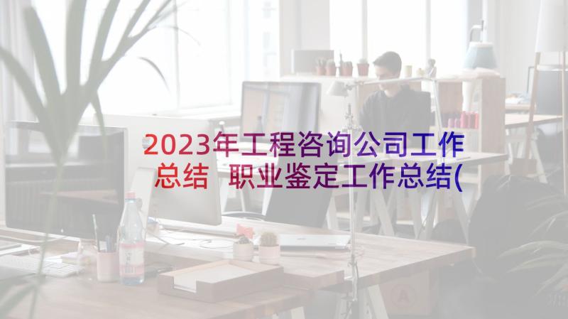 2023年工程咨询公司工作总结 职业鉴定工作总结(通用7篇)