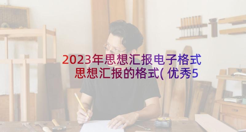 2023年思想汇报电子格式 思想汇报的格式(优秀5篇)