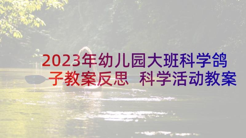 2023年幼儿园大班科学鸽子教案反思 科学活动教案(通用5篇)