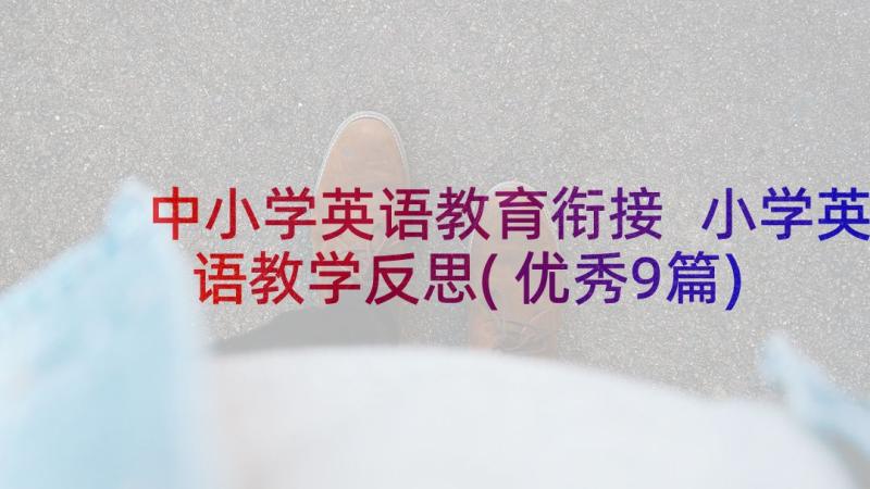 中小学英语教育衔接 小学英语教学反思(优秀9篇)