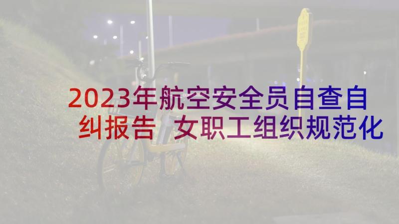 2023年航空安全员自查自纠报告 女职工组织规范化建设自查报告(大全5篇)