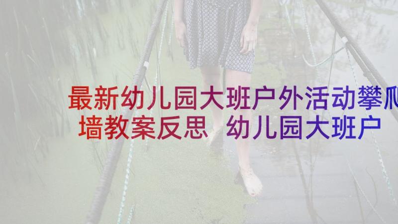 最新幼儿园大班户外活动攀爬墙教案反思 幼儿园大班户外活动教案(实用8篇)