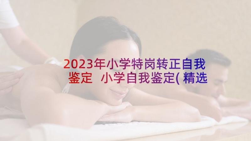 2023年小学特岗转正自我鉴定 小学自我鉴定(精选5篇)