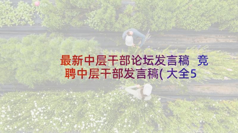 最新中层干部论坛发言稿 竞聘中层干部发言稿(大全5篇)