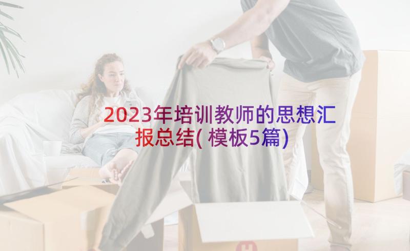 2023年培训教师的思想汇报总结(模板5篇)