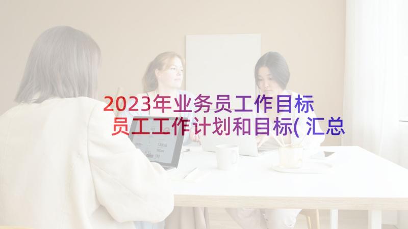 2023年业务员工作目标 员工工作计划和目标(汇总10篇)