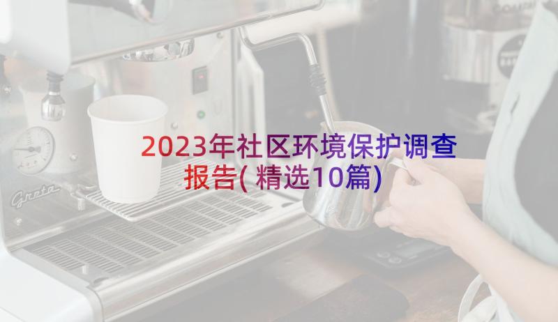 2023年社区环境保护调查报告(精选10篇)