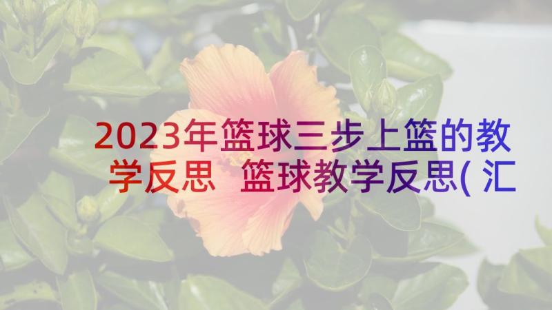 2023年篮球三步上篮的教学反思 篮球教学反思(汇总6篇)