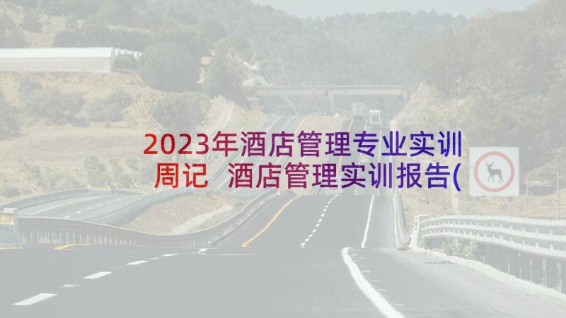 2023年酒店管理专业实训周记 酒店管理实训报告(汇总5篇)