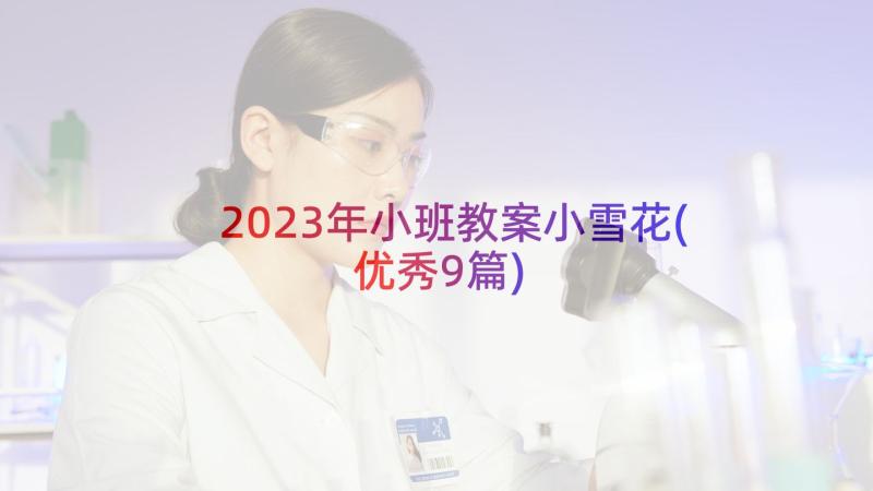 2023年小班教案小雪花(优秀9篇)