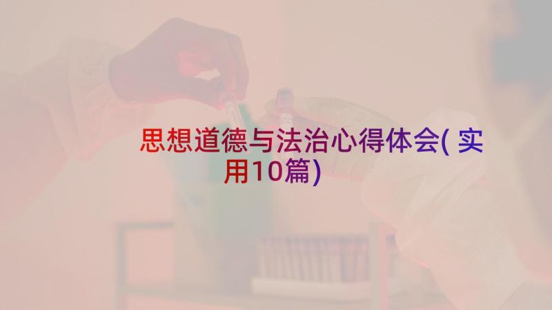 思想道德与法治心得体会(实用10篇)