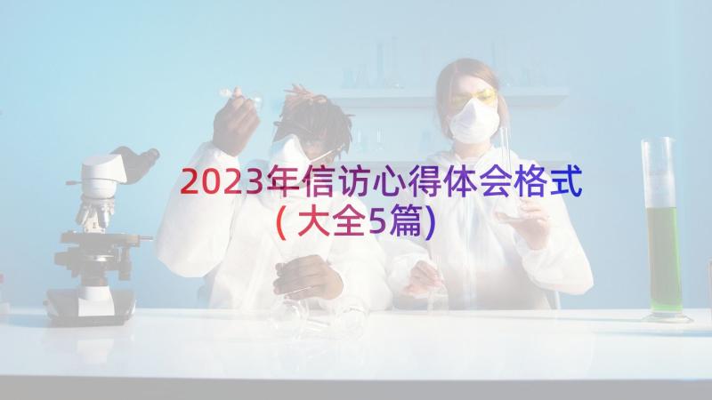 2023年信访心得体会格式(大全5篇)